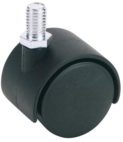 Image of Draper 65464 25 kg SWL Twin Nylon Castor, Black, 40 mm