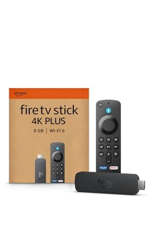Image of Amazon Fire TV Stick 4K Plus streaming device, supports Wi-Fi 6, Dolby Vision/Atmos, HDR10+