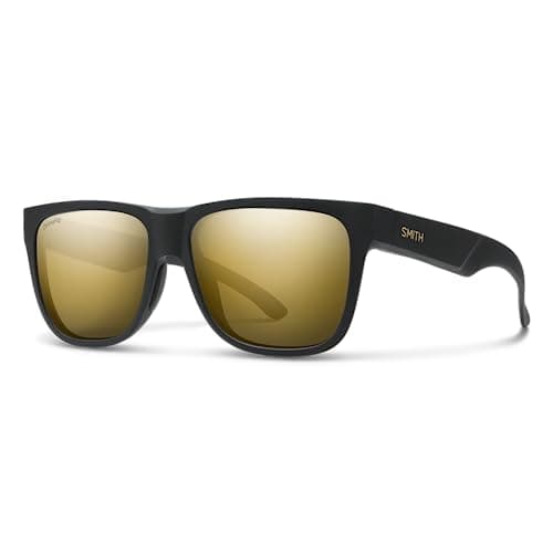 Image of Smith LOWDOWN 2 Matte Black Gold/Chromapop Polarized 55/16/145 unisex Sunglasses