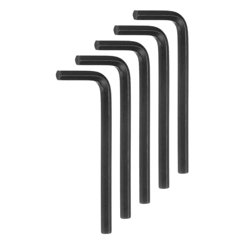 Image of sourcing map 5pcs Hex Key Wrench 4mm L-Shape Hexagon Metric Wrenches Chrome Vanadium Steel Repairing Tool for Home Repair, Black