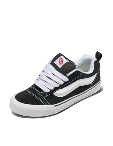 Image of Vans Mens Knu Skool Shoe, Black/True White, 11 Women/9.5 Men