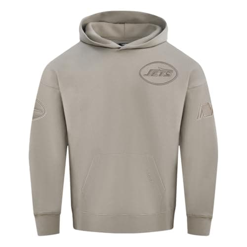 Image of Pro Standard Mens NFL New York Jets Neutral Pull Over Hoodie Taupe M