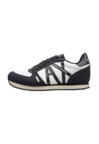 Image of Armani Exchange Men's Rio Side Logo Trainers, Dark Navy, 44 EU, Dark Navy, 10 UK