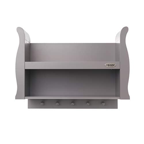 Image of Obaby Stamford Sleigh Shelf - Taupe Grey