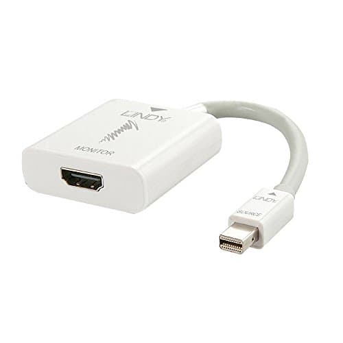 Image of LINDY Mini DisplayPort 1.2 to HDMI 4K 60 Hz Active Adapter Converter - White