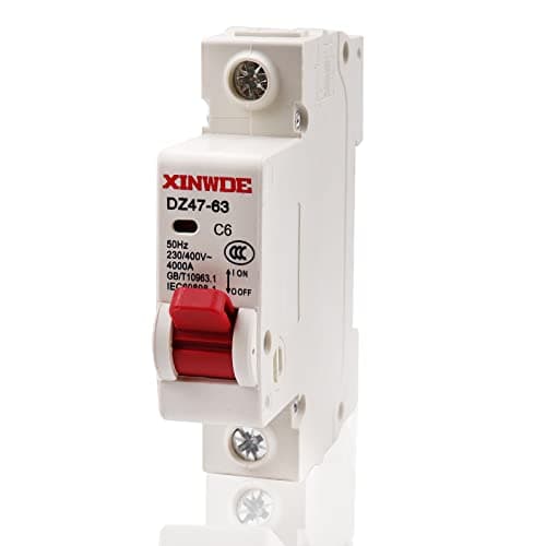 Image of RKURCK DZ47-63 C6 Low-voltage Miniature Circuit Breaker 6A 230/400V 1 Pole DIN Rail Mount Circuit Breaker 6A