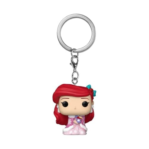 Image of Funko Pop! Keychain: Princess Holiday - Ariel - Disney Princesses Novelty Keyring - Collectable Mini Figure - Stocking Filler - Gift Idea - Official Merchandise - Disney/Pixar Fans - Backpack Decor
