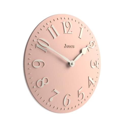 Image of Jones Clocks® Betty wall clock | Classic convex clock | 30cm | Overcoat grey | Stylish elegance perfect for the kitchen, living room, office or bedroom