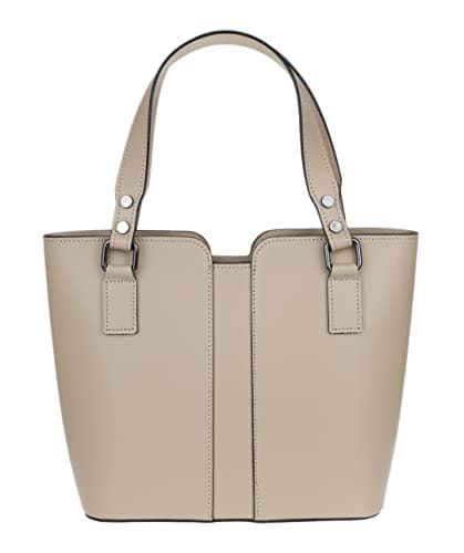 Image of Girly Handbags Womens Leather Tote Bag Large Top Smooth Leather Handbag for Work & Everyday Use, Spacious Shoulder Bag with Multiple Compartments (Nude)