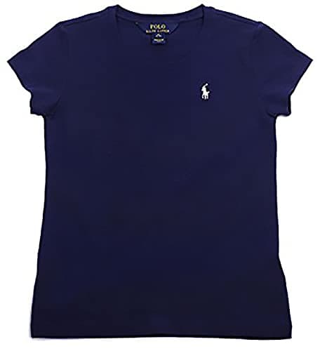 Image of Ralph Lauren Polo Little Girls Crew-Neck T-Shirt (6, Navy)
