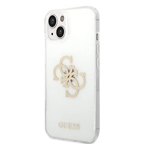 Image of GUESS 4G Glitter Big Logo Clear Hard Cover for iPhone 14 Plus