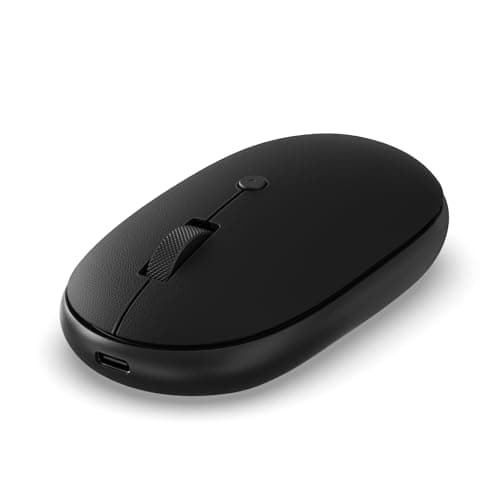 Image of Satechi OntheGo Bluetooth Mouse with USB-C Rechargeable Battery, Connect up to 3 Devices, Compact and Portable Wireless Mouse for Laptop, Computer, Tablet – Black