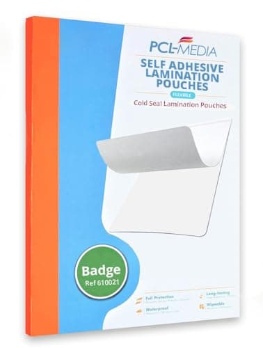 Image of Self Seal Laminating Pouches ID Badge, Cold Seal Laminating Pouches Finish Size ID Badge 66 x 89mm (Pack of 100) from PCL Media ltd