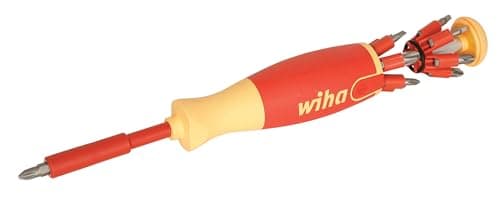 Image of Wiha 38050 14 Piece Insulated Pop-up Bit Holder Set Slotted, Phillips, Square, Pozidriv.