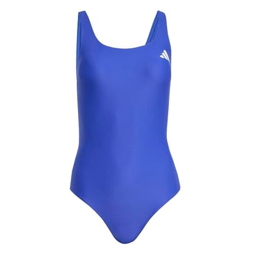 Image of adidas Women's V-Back Swimsuit, Semi Lucid Blue, 40