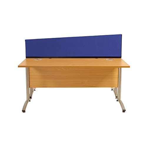 Image of Panelwarehouse Angled Desk Divider Partition Screens Desktop 1200mm x 400mm x 300mm - Double Sided Pinnable Fiesta Fabric Celebration � 12 Colours