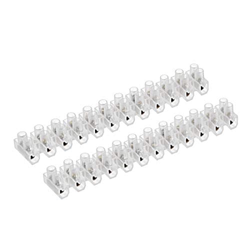 Image of sourcing map Terminal Strip Screw Terminal Barrier Block 5A 12 Position Dual Row Type U Wire Connector 2pcs
