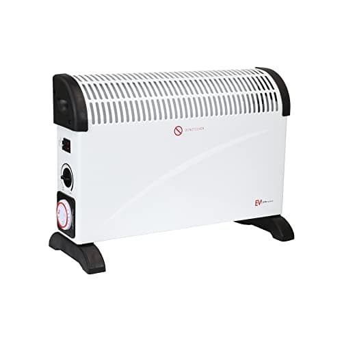 Image of EMtronics 2000W Portable Electric Convector Heater Radiator with 3 Adjustable Heat Settings, 24 Hour Timer and Over Heat/Tip Over Cut-Out Function - White