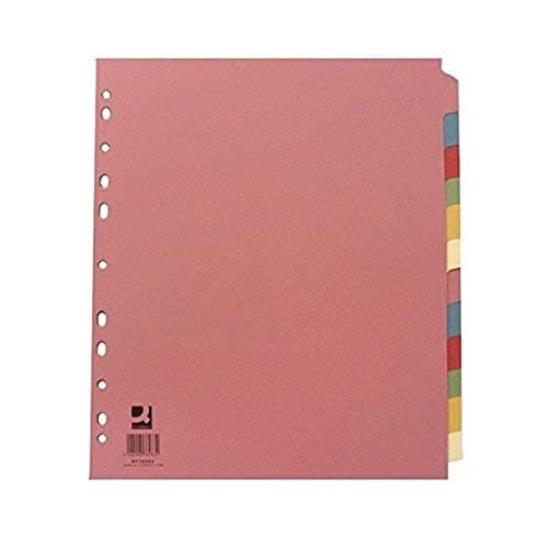 Image of Q-Connect 12-Part Extra Wide Subject Divider A4 KF76983