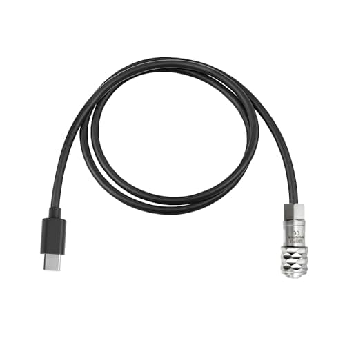 Image of LSYRIA BMPCC 4K 6KPro to Type-C USB-C Power Coiled Cable Compatible with Blackmagic Pocket Cinema Camera Weipu 2 Pin SF610-S Female Connector with Power Indicator Light (Straight)