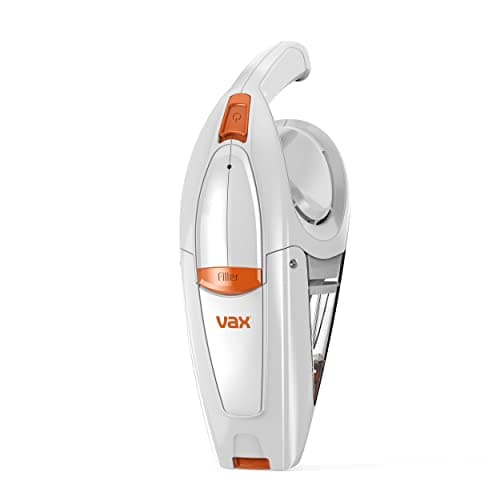 Image of Vax Gator Cordless Handheld Vacuum Cleaner | Lightweight, Quick Cleaning | Built-in Crevice Tool - H85-GA-B10, 0.3 Litre, White and Orange