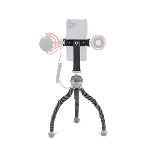 Image of JOBY Camera Tripod, Mini Flexible Stand with GripTight 360 Phone Holder w Cold Shoe Mount, 1/4" screw, Compatible with iPhone 15 14 13 Pro Max XS Samsung, Canon Nikon Sony Cameras, Medium
