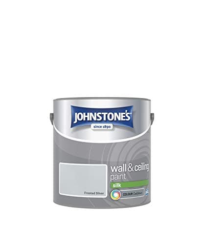 Image of Johnstone's - Wall & Ceiling Paint - Frosted Silver - Silk Finish - Emulsion Paint - Fantastic Coverage - Easy to Apply - Dry in 1-2 Hours - 12m2 Coverage per Litre - 2.5L