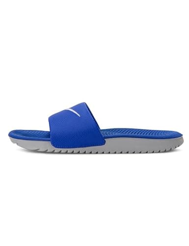 Image of Nike NIKE KAWA SLIDE (GS/PS), Boy's Flip-Flop, Blue Hyper Cobalt White 400, 10.5 Child UK (28 EU)