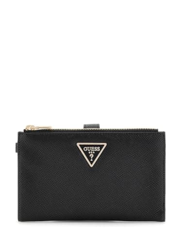 Image of GUESS Women's Laurel Ii Double Zip Organizer Wallet, Black, One Size