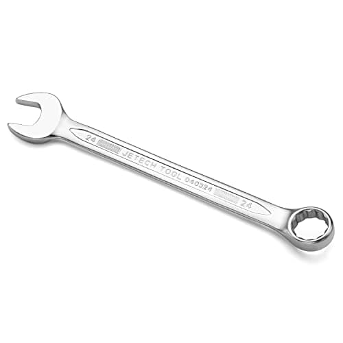 Image of Jetech 24mm Combination Spanner - Durable Cr-V Steel High Strength 12 Point Double Head Wrench in Sand Blasted Finish