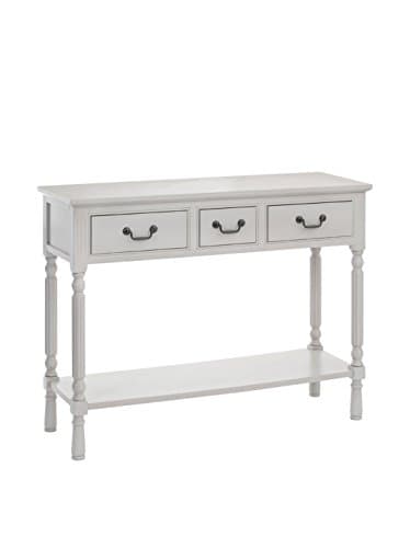 Image of Premier Housewares Heritage 3-Drawer Console Table, Wood, White