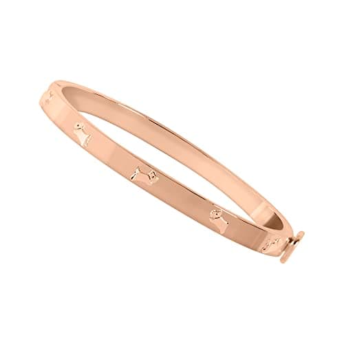Image of RADLEY Ladies 18ct Rose Gold Plated Hinge Studded Bangle RYJ3204S