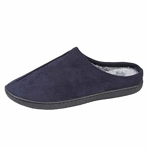 Image of Zedzzz Mens Alex Centre Seam Mule Slipper - Navy - UK10