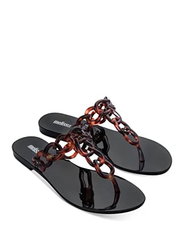Image of Melissa - Womens Big Chain Ad Sandal, 3 UK, Black Tortoise