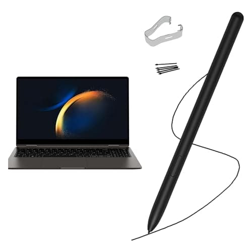 Image of Galaxy Book3 Pro 360 Pen for Samsung Galaxy Book3 Pro, Book3 Ultra, Book3 Pro 360, Book3 Pro,Galaxy Book3 360 Stylus Pen WithoutBluetooth+Tips/Nibs(Black)