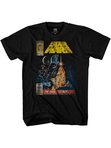 Image of STAR WARS Teen-boysmen's Saga Continues T-Shirt, Black, Medium