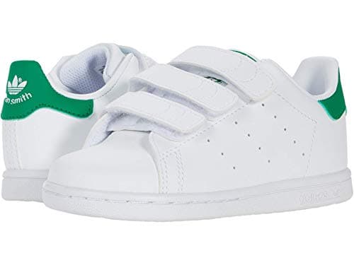 Image of adidas Originals Kids Stan Smith 2021 Sneaker, White/White/Green, 4 US Unisex Toddler
