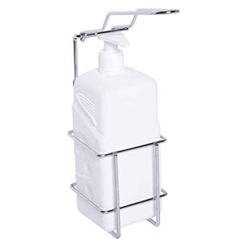 Image of Croydex Elbow Operated Soap Dispenser - Extra Hygienic 1000ML Hand Soap Dispenser, Smooth Lever, Wall Mounted Design for Clutter-Free Bathroom, White, Dimensions: H 260mm x W 93mm x D 100mm