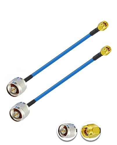 Image of Vecys 2PCS SMA Male to N Type Male RF Coaxial Cable N Type RF Coax Pigtail Cable 6" /15CM RG402 50 Ohm Low Loss Extension Cable