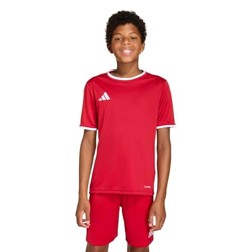Image of adidas Unisex Kids Entrada26 Jersey Kids, Team Power red 2/White, 7-8 Years