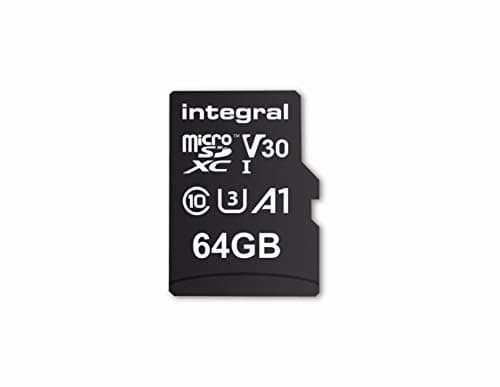 Image of Integral Memory 64GB microSDxC Premium High Speed Memory Card up to 100MB/s Read 45MB/s Write V30 UHS-I U3 + SD Adapter by Integral Memory