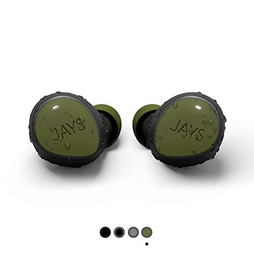 Image of Jays True Wireless Bluetooth Headphones - m-Seven - Green - Earphones In-Ear 38h Playtime & Mic