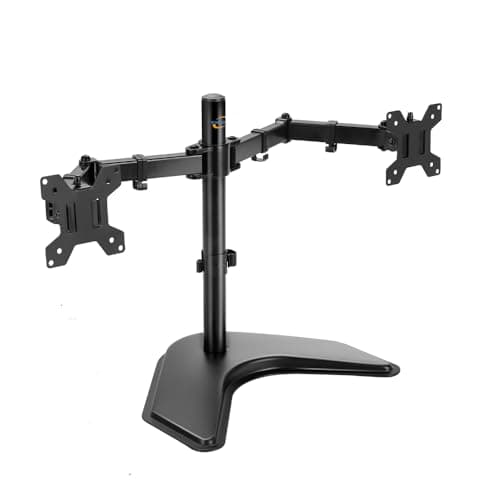 Image of Multibao Double Dual Monitor Display Arm Mount Computer LED LCD Stand For 13''-27" Screen Desk Adjustable Double Monitors Arm With VESA 75 & 100mm Black