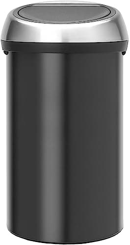 Image of Brabantia 402548 Touch bin, Matt Black/Matt Steel, 60 L