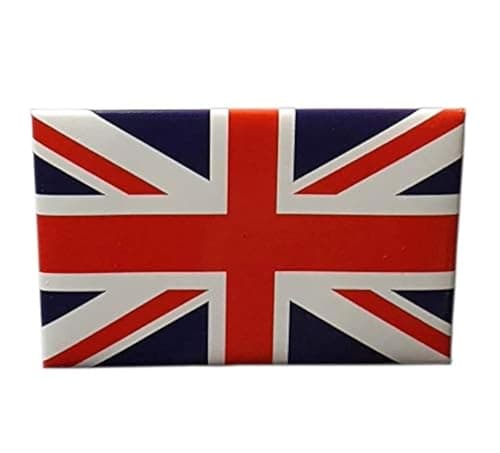 Image of Union Jack Metal Tin Fridge Magnet - British Flag Red White and Blue Souvenir from London England UK