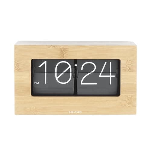 Image of Karlsson Flip Clock Bamboo