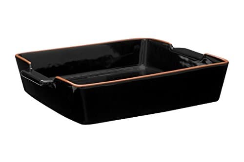 Image of Premier Housewares Calisto Square Baking Dish, Ceramic, Black, 1.95 Litre