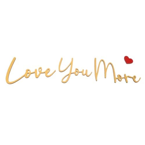 Image of PATIKIL Home Wall Decor Letter Signs, 3D Self-Adhesive Love You More with Love Boho Art Alphabet for Wall, Door, Living Room, Farmhouse DIY Home Decor, Gold