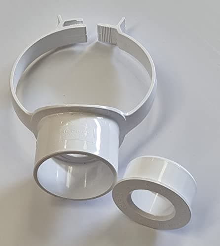 Image of Floplast Soil Pipe White Strap Boss with 32mm - 1.25" Solvent Boss Adapter