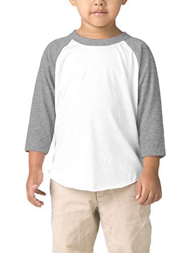 Image of Hat and Beyond Kids Raglan 3/4 Sleeves Baseball Tee